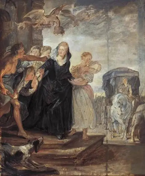 Der Abschied der Königin von Paris - Peter Paul Rubens