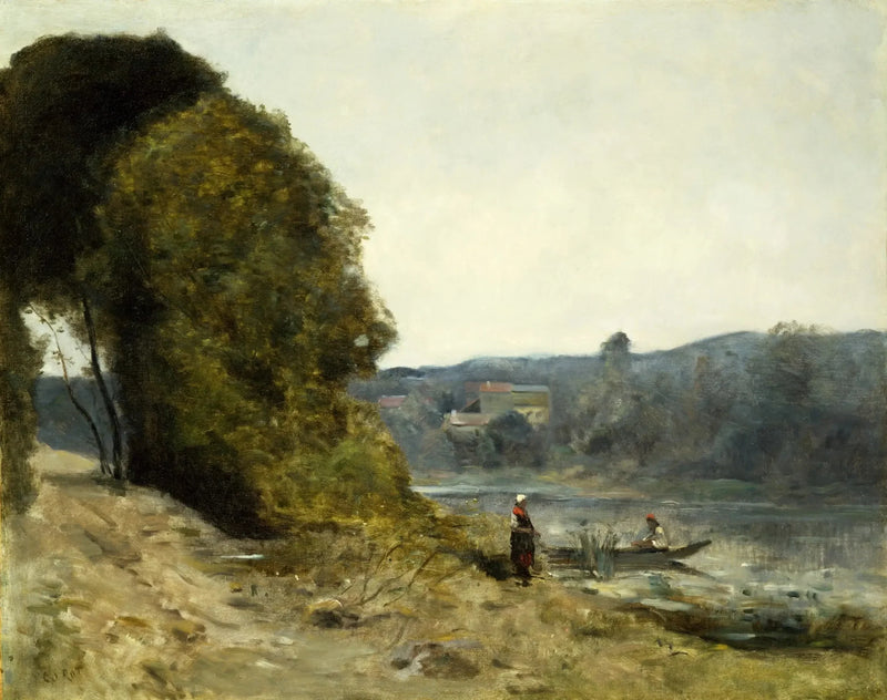 Der Abfahrt des Bootsmanns - Jean-Baptiste Camille Corot