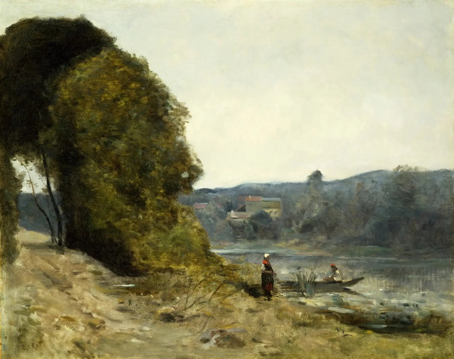 Der Abfahrt des Bootsmanns - Jean-Baptiste Camille Corot