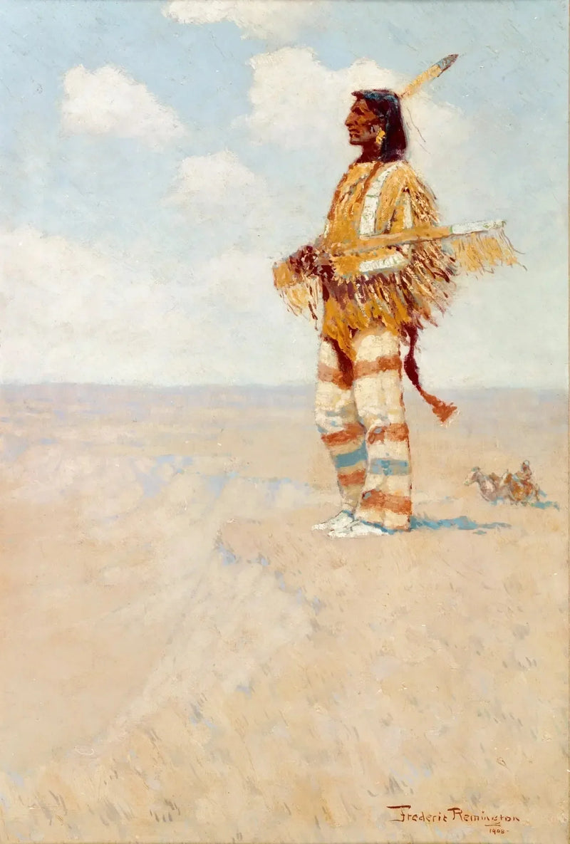 Der letzte seiner Art (Der amerikanische vom Aussterben bedrohte) - Frederic Remington