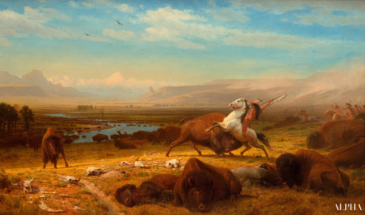 Le dernier des bisons - Albert Bierstadt - Reproductions de tableaux et peintures haut de gamme