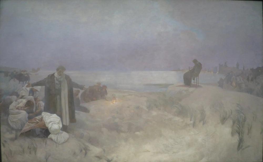 Le Dernier Jour de Jan Amos Komenský - Alphonse Mucha image 1 reproduction de peinture à l’huile