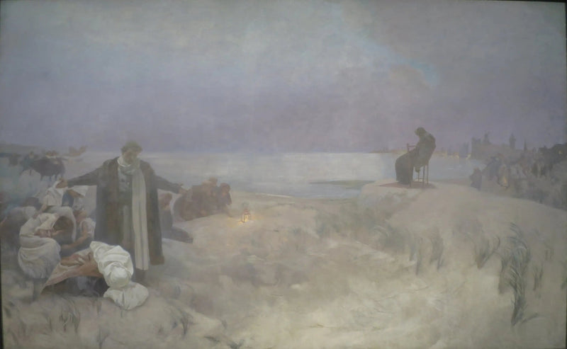 Der Letzte Tag von Jan Amos Komenský - Alphonse Mucha