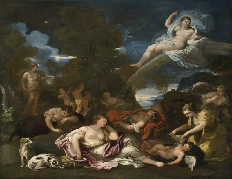 Die Entwaffnung des Cupido, eine Allegorie der Keuschheit - Luca Giordano