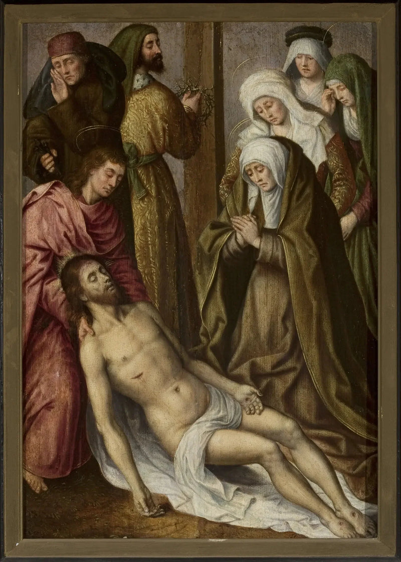 Der Trauerzug Christi (Matthäus 27:59–61 ; Markus 15:46–47 ; Lukas 23:53–56 ; Johannes 19:38–42) - Hugo van der Goes