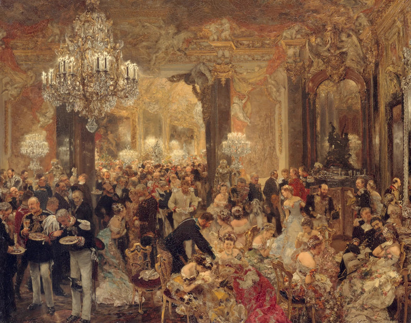 Das Abendessen beim Ball - Adolph von Menzel