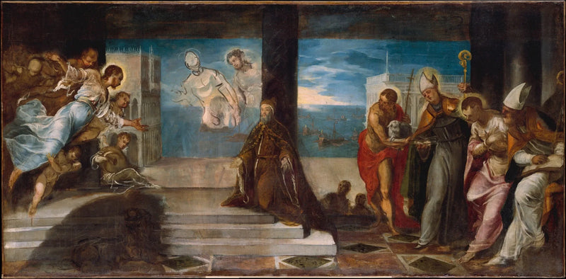 Der Doge Alvise Mocenigo vorgestellt am Heiland - Jacopo Tintoretto