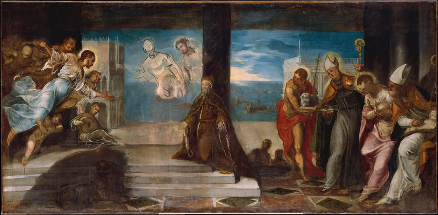 Der Doge Alvise Mocenigo vorgestellt am Heiland - Jacopo Tintoretto