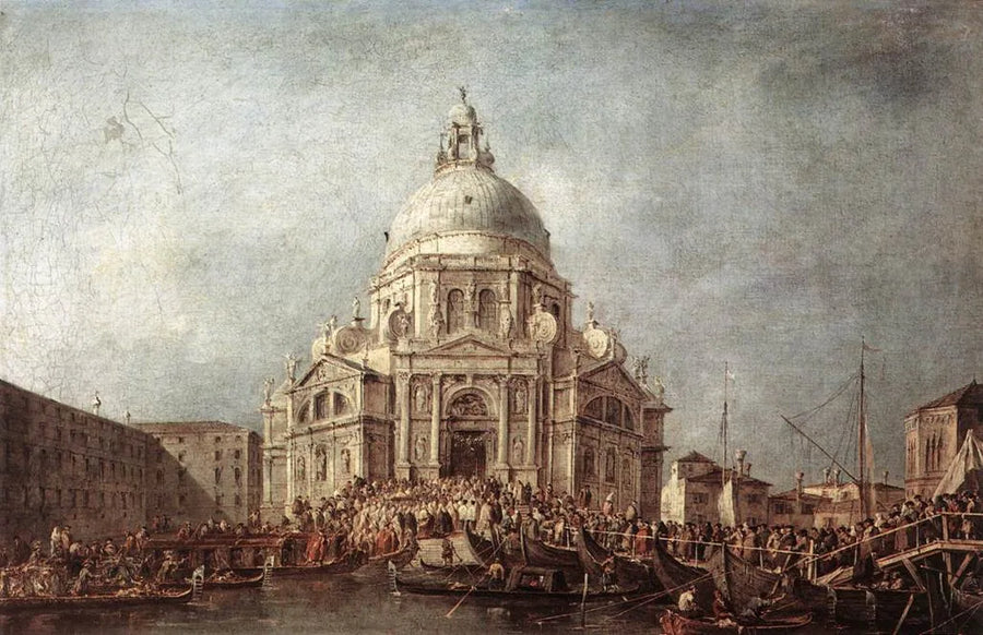 Der Doge von Venedig begibt sich zur Salute, am 21. November, dem Gedenktag des Endes der Pest von 1630 - Francesco Guardi