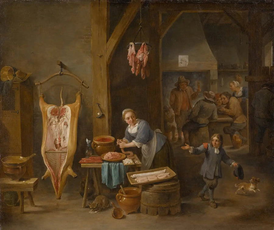 Der Hersteller von Würstchen - David Teniers der Jüngere
