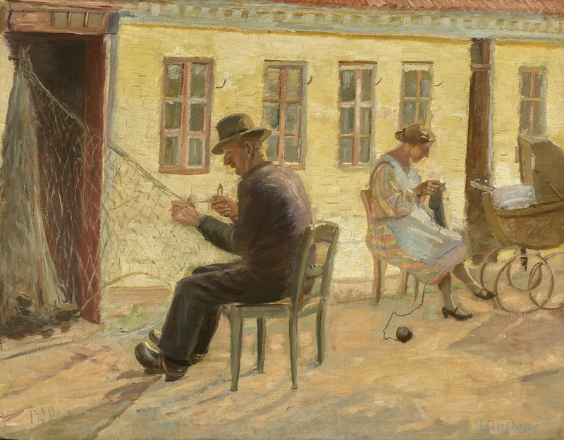Das Netz wird repariert. – Anna Ancher