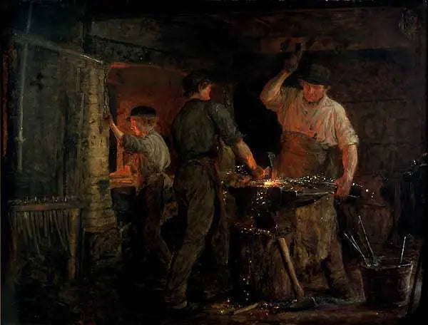 Le forgeron de Hornbæk - Peder Severin Krøyer image 1 reproduction de peinture à l’huile