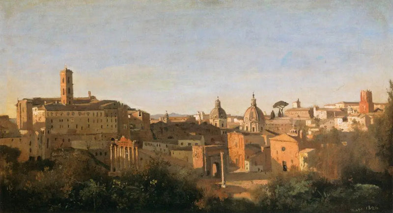 Das Forum gesehen von den Farnese-Gärten - Jean-Baptiste Camille Corot