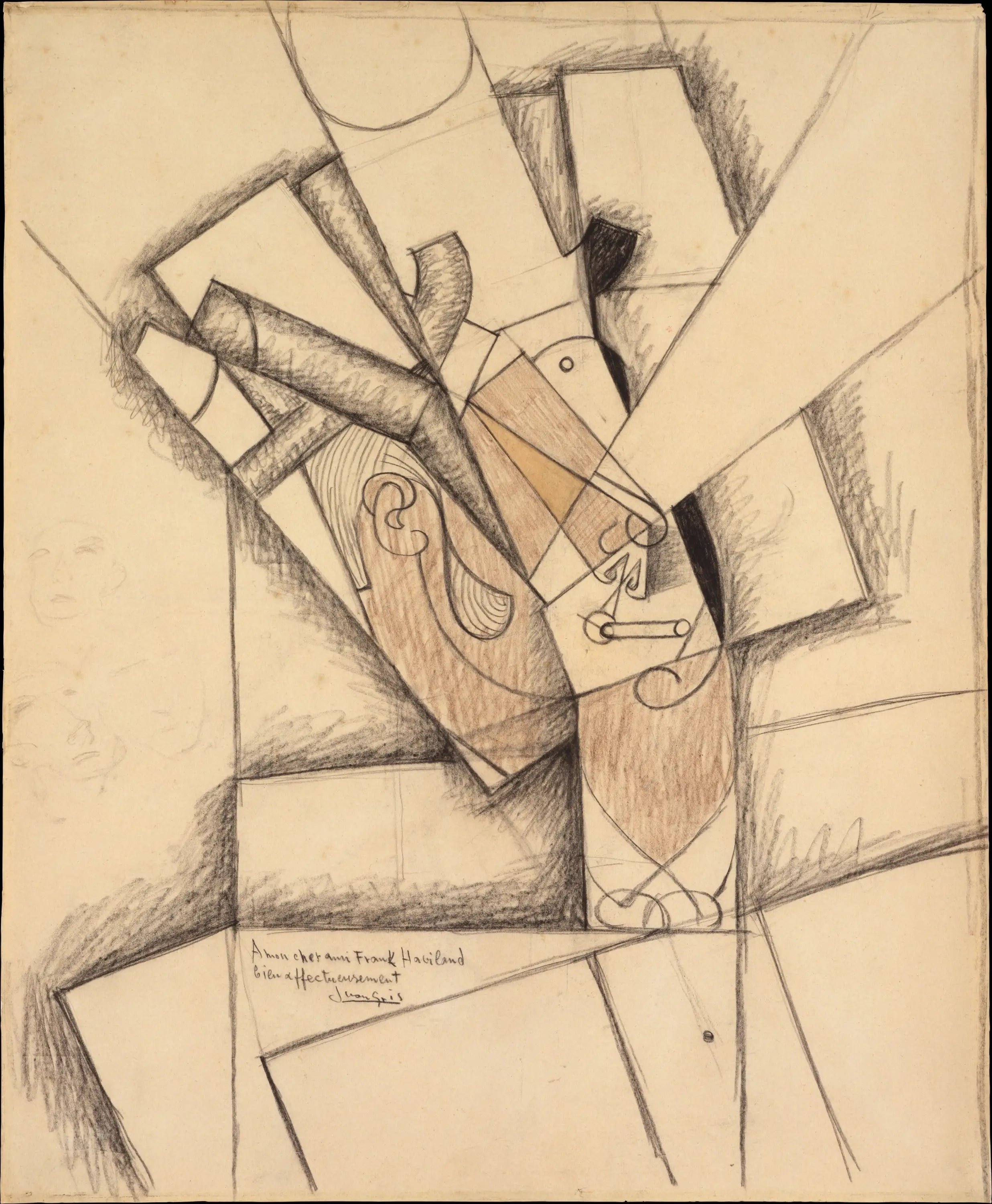 Le fumeur - Juan Gris image 1 reproduction artisanale de tableau