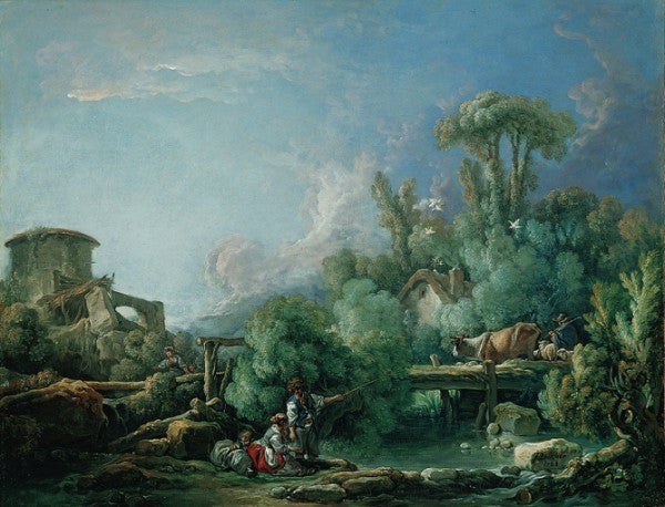 Le Galant pêcheur - François Boucher - Alpha Reproduction