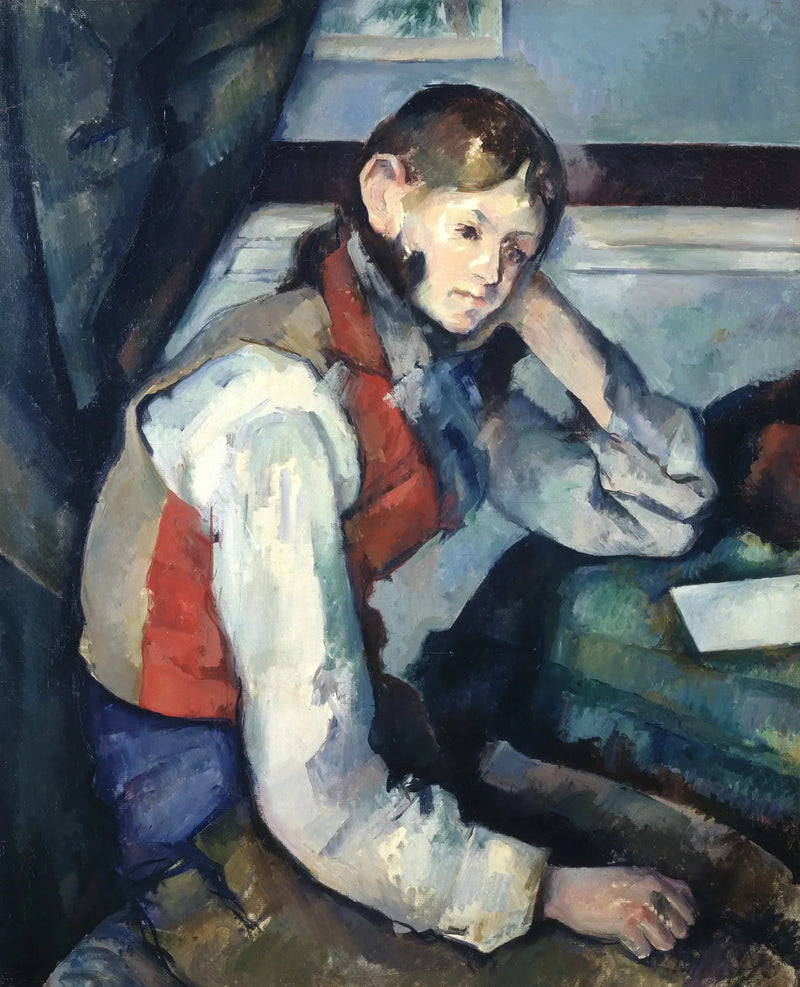 Der Junge im roten Weste - Paul Cézanne