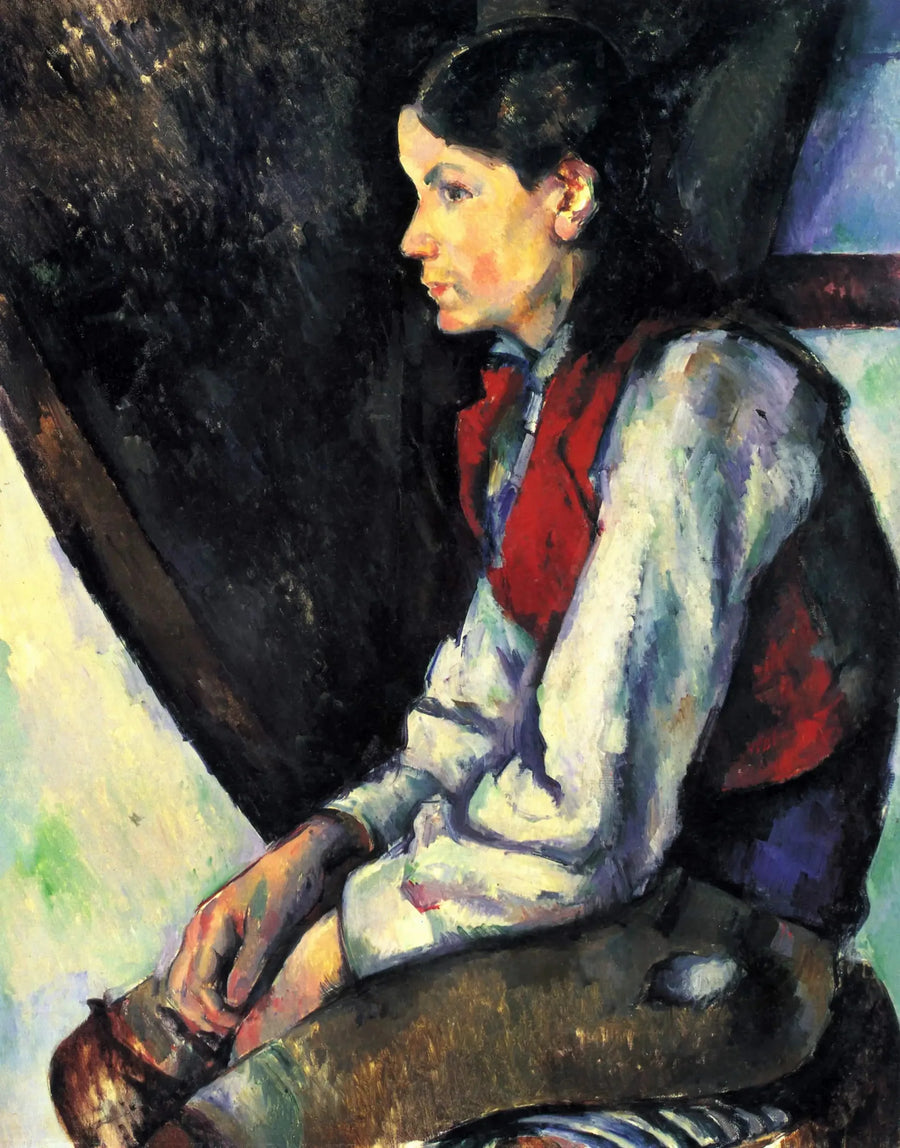Der Junge im roten Weste - Paul Cézanne