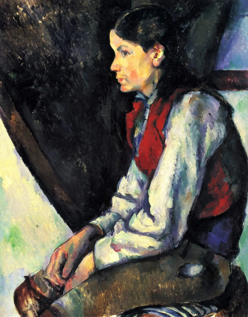 Der Junge im roten Weste - Paul Cézanne