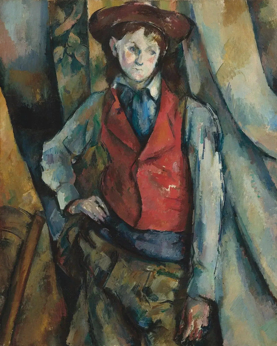 Der Junge im roten Weste - Paul Cézanne