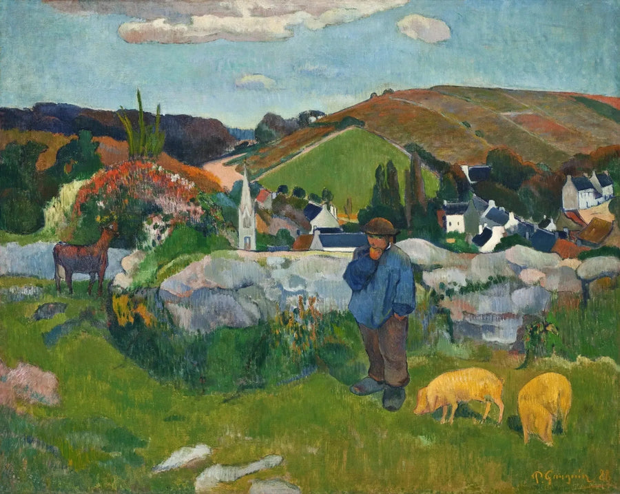 Der Schweinehüter, Bretagne - Paul Gauguin