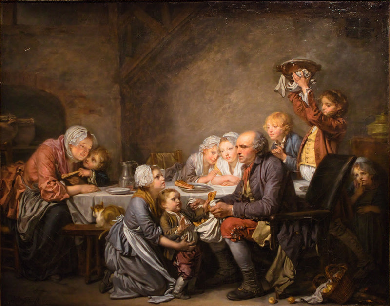 Der Kuchen der Könige - Jean-Baptiste Greuze
