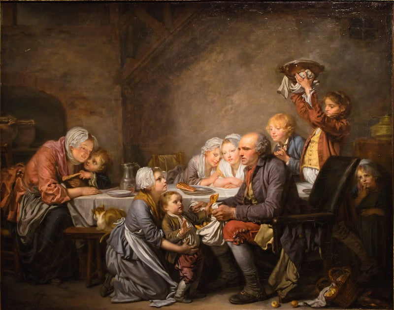Der Kuchen der Könige - Jean-Baptiste Greuze