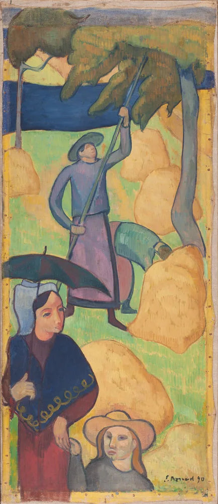 Le Gaulage des pommes - Émile Bernard image 1 tableau peint à l’huile sur toile