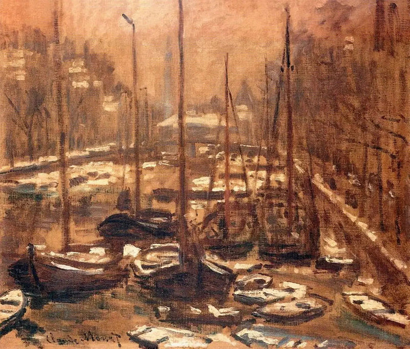 Die Geldersekade in Amsterdam, Winter W300 - Claude Monet