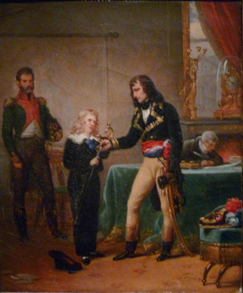 General Bonaparte überreicht dem jungen Eugène de Beauharnais das Schwert seines Vaters - Charles de Steuben