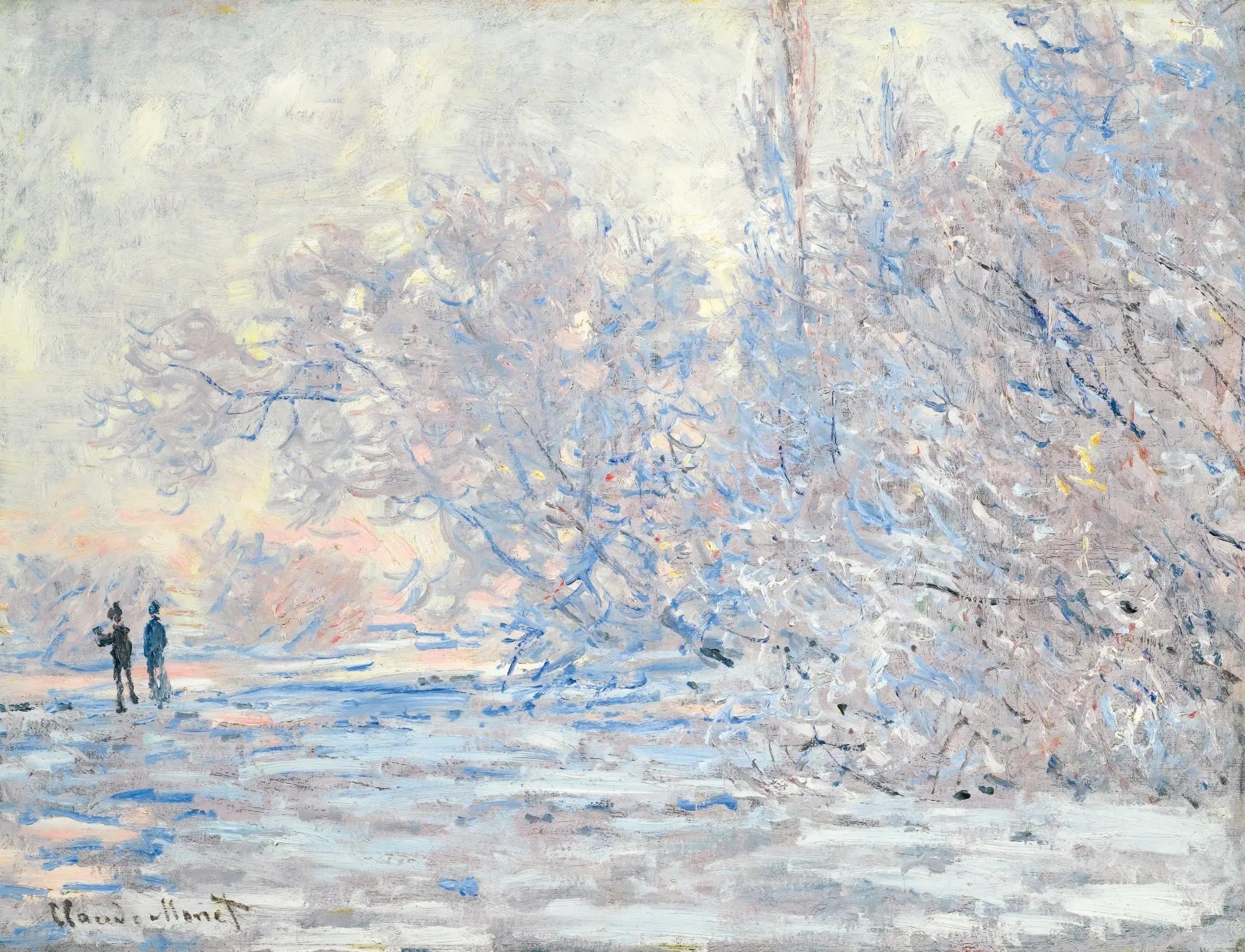 Le givre à Giverny - Claude Monet image 1 reproduction artisanale de tableau