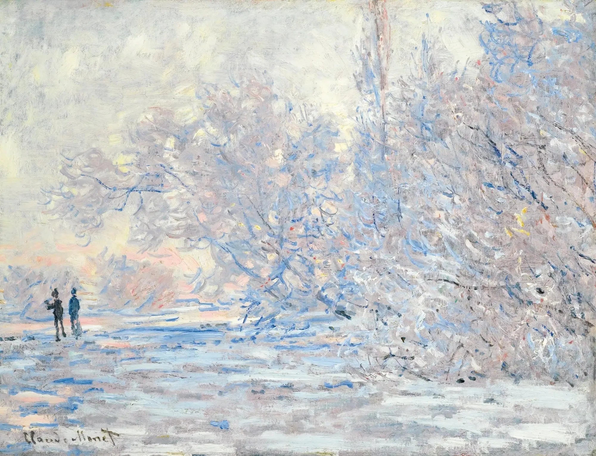 Le givre à Giverny - Claude Monet image 1 reproduction artisanale de tableau