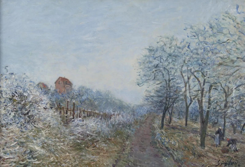 Der Frost in Veneux - Alfred Sisley