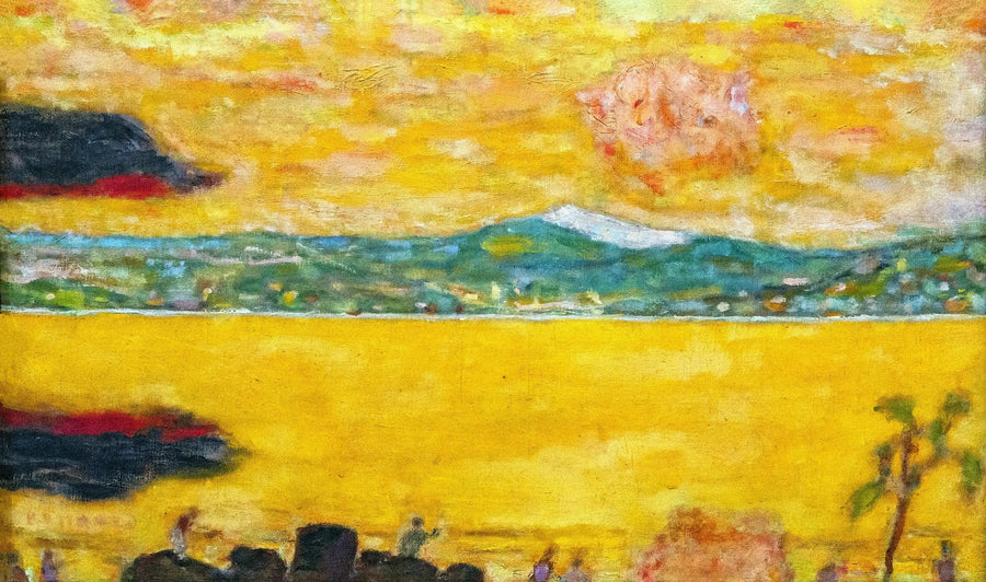 Die Bucht von Saint-Tropez bei Sonnenuntergang - Pierre Bonnard