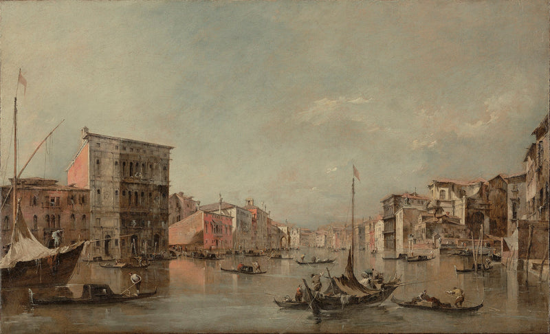 Der Große Kanal in Venedig mit dem Palazzo Bembo - Francesco Guardi