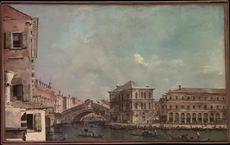 Der Große Kanal über dem Rialto - Francesco Guardi