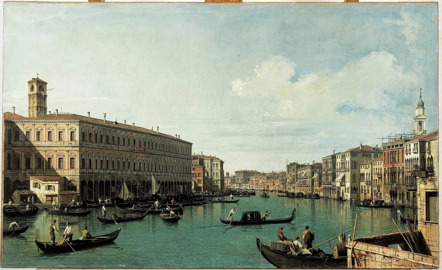 Der Große Kanal am Rialto-Brücke - Canaletto
