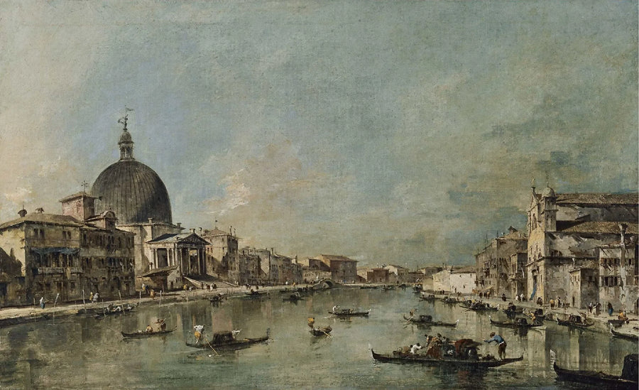 Der Große Kanal mit San Simeone Piccolo und Santa Lucia - Francesco Guardi