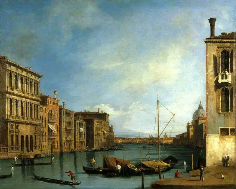 Der Große Kanal vom Campo San Vio, Venedig - Canaletto