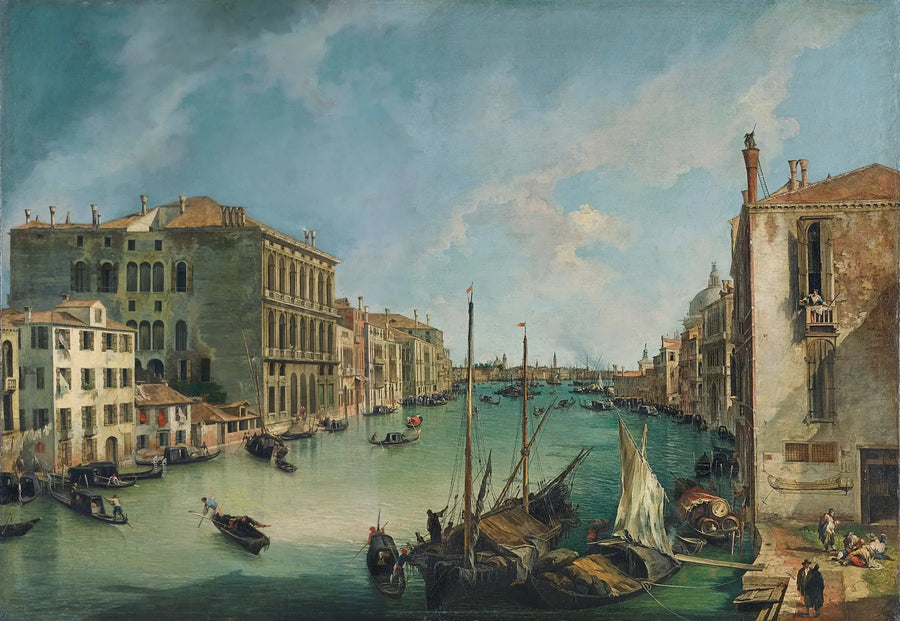 Der Große Kanal vom Platz San Vio in Venedig - Canaletto