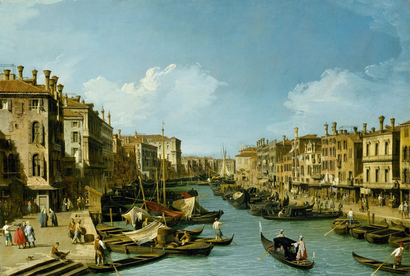 Der Große Kanal bei Rialto, Venedig - Canaletto