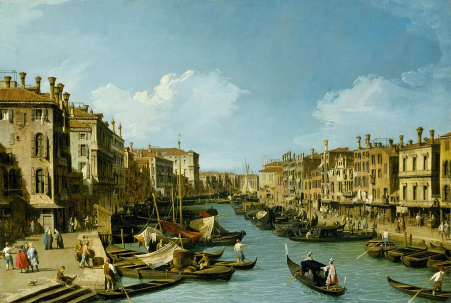 Der Große Kanal bei Rialto, Venedig - Canaletto
