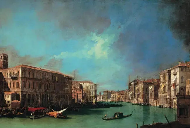 Der Große Kanal in der Nähe des Rialto, nach Norden - Canaletto