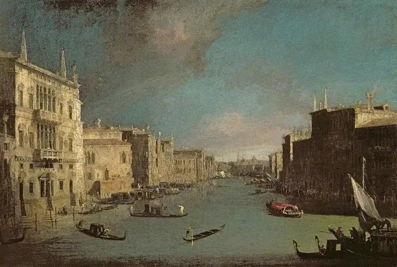 Der Große Kanal, Venedig, Blick nach Nordosten vom Palazzo Balbi bis zur Rialto-Brücke - Canaletto