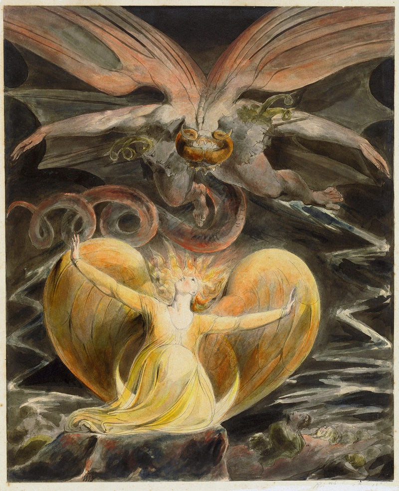 Der große Rote Drache und die Frau in Sonnenkleidung - William Blake