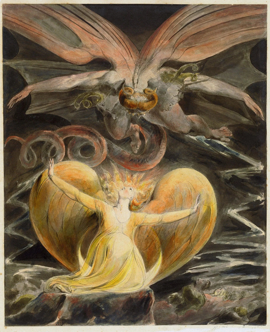 Der große Rote Drache und die Frau in Sonnenkleidung - William Blake