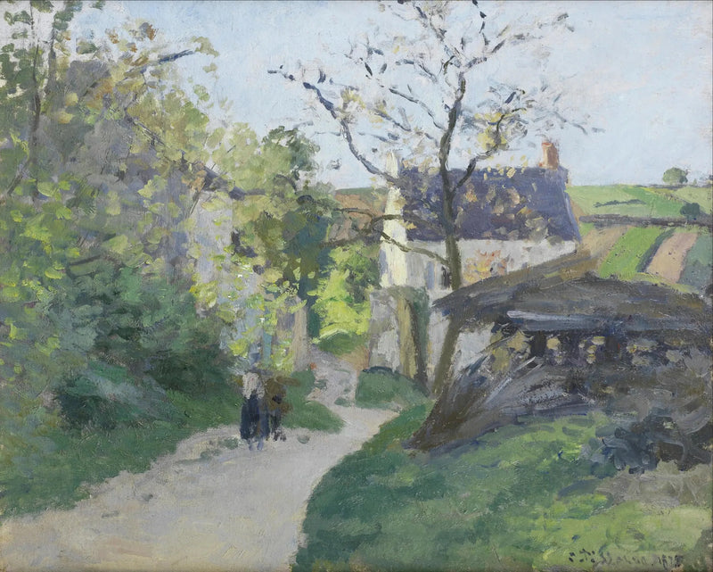 Die große Walnuss, das Haus Rondest, Pontoise - Camille Pissarro