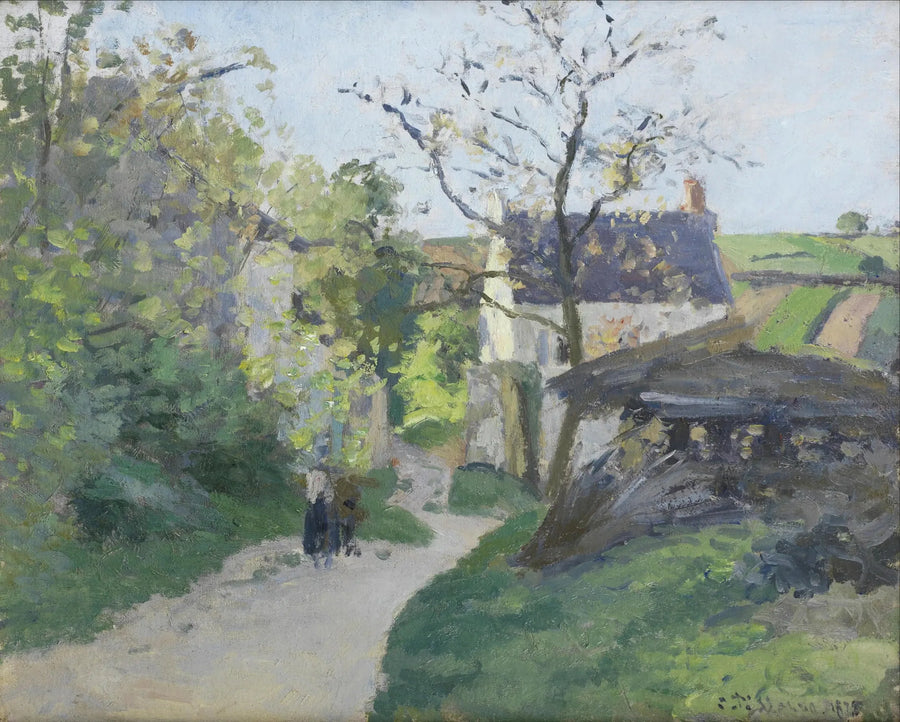 Die große Walnuss, das Haus Rondest, Pontoise - Camille Pissarro