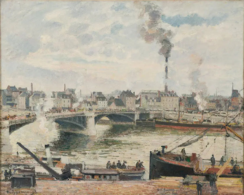 Die große Brücke, Rouen (Die große Brücke, Rouen) - Camille Pissarro