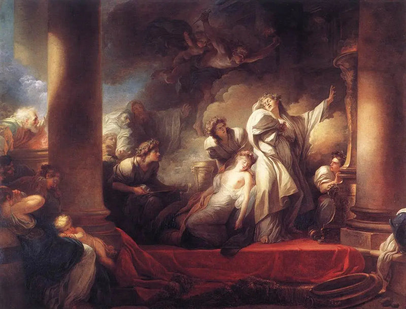 Der große Priester Corésus opfert sich, um Callirhoé zu retten - Jean-Honoré Fragonard