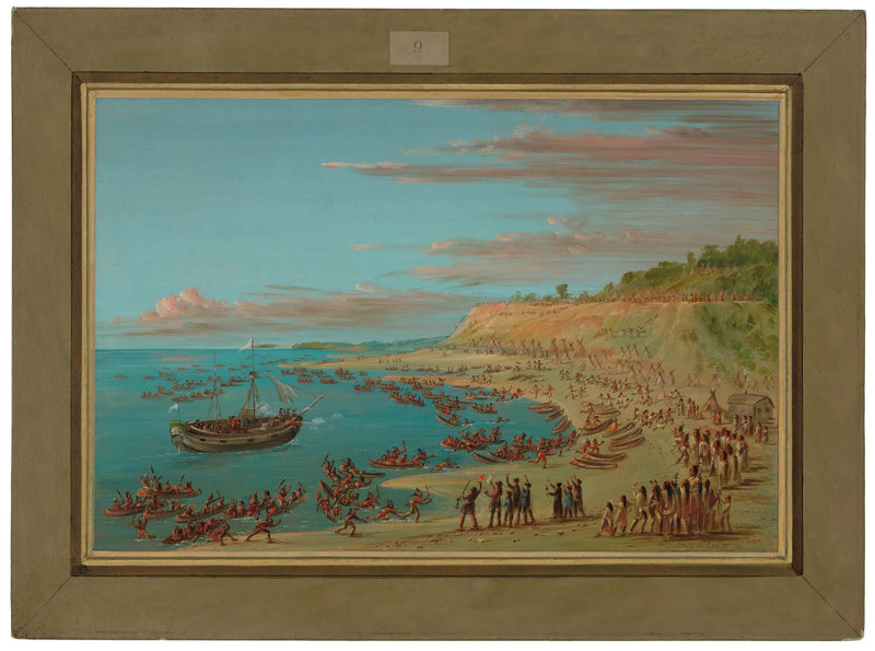 Der Greif, der in den Hafen von Mackinaw einläuft. 27. August 1679 - George Catlin